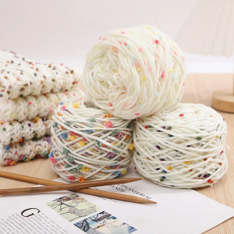 High Quality 50g/ball Colorful Yarn Blended Icelandic Cotton Yarn for Handmade Knitting Sweater Scart Doll Thick Line Lanas