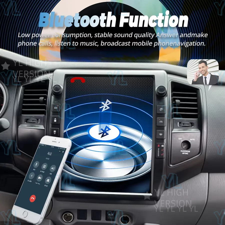 YL 13 بوصة أندرويد 13 شاشة Qled لتويوتا تاكوما 2005-2014 نظام تحديد المواقع Carplay الملاحة راديو السيارة مشغل وسائط متعددة وحدة رئيس ستيريو