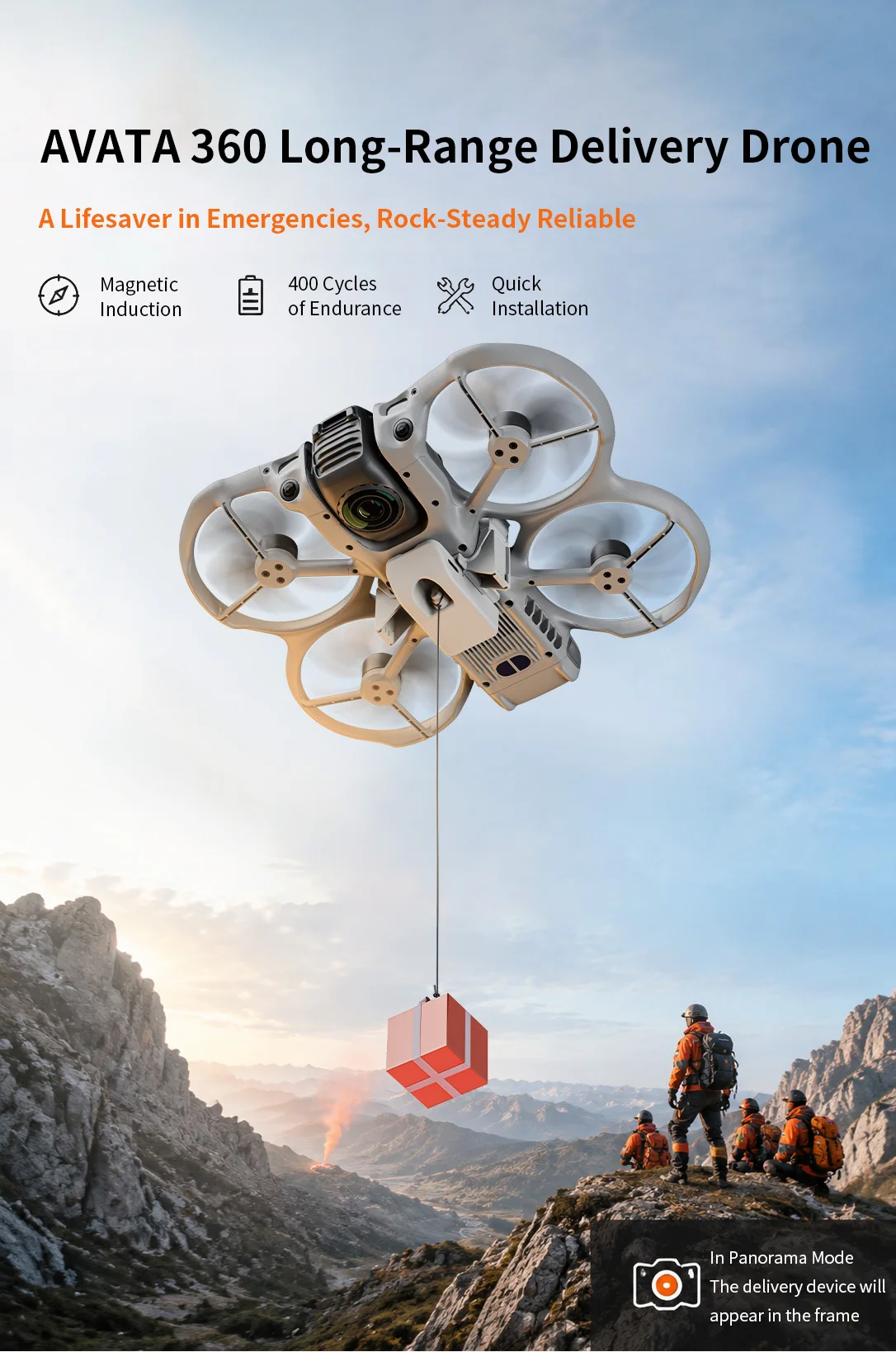 Airdrop-System 12KM für DJI Avata 360 Drohnen-Zubehör Wurfvorrichtung Nutzlastabwurfgerät Transportvorrichtung – Detail 6