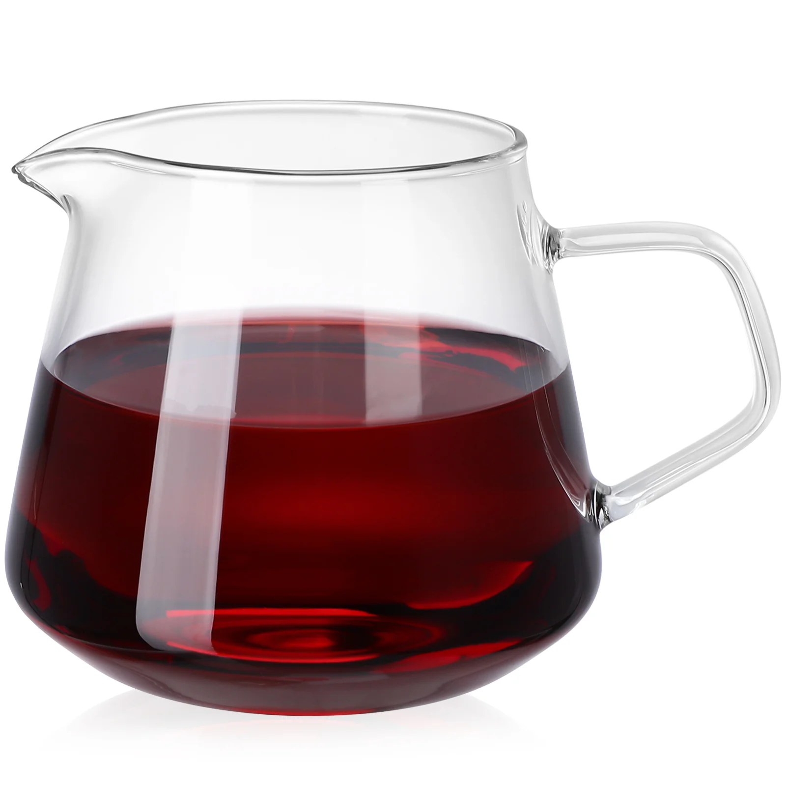 1 قطعة غلاية زجاجية إبريق قهوة 650 مللي إبريق شاي شفاف مقاوم للحرارة إبريق حليب للمنزل مكتب المشروبات الباردة الساخنة متعددة الوظائف