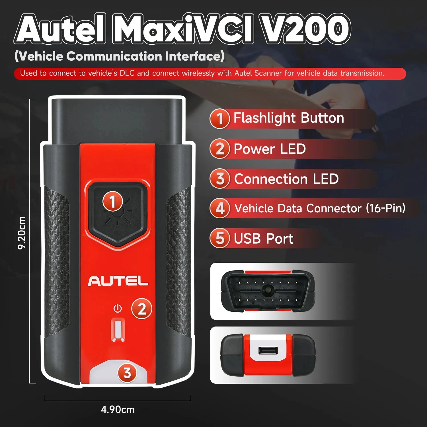 compatible with MS906 PRO ITS600K8 Diagnostic Tool For MaxiVCI V200 Bluetooth Car Diagnostic Interface VCI200