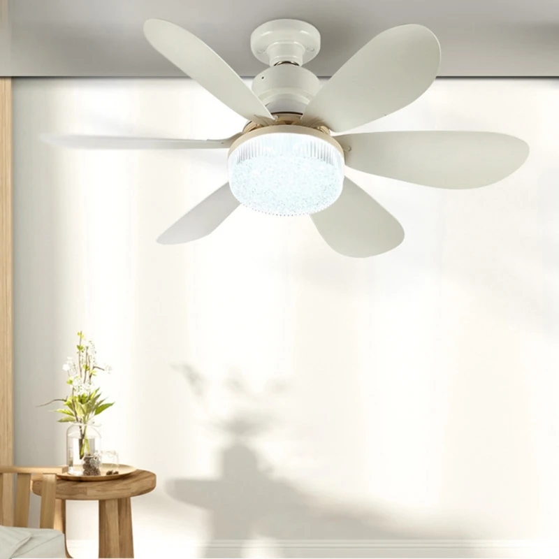 Ventilador techo 30W con lámparas iluminación LED para lámparas ventilador sala estar dormitorio