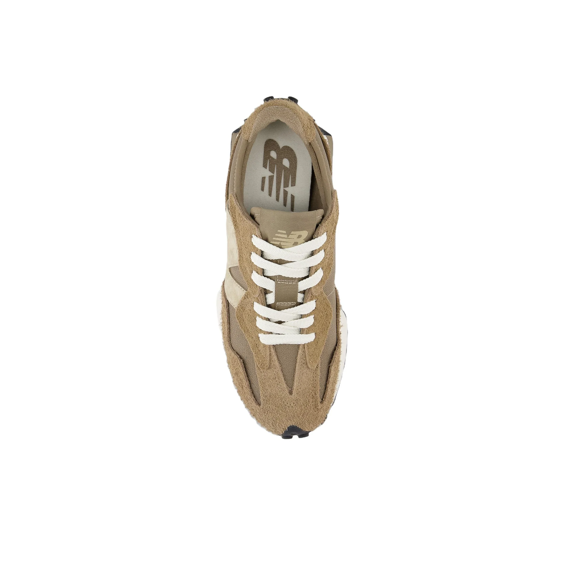 حذاء الجري New Balance NB 327 رياضي، مريح، متعدد الاستخدامات، منخفض القطع للرجال والنساء، باللون البني.