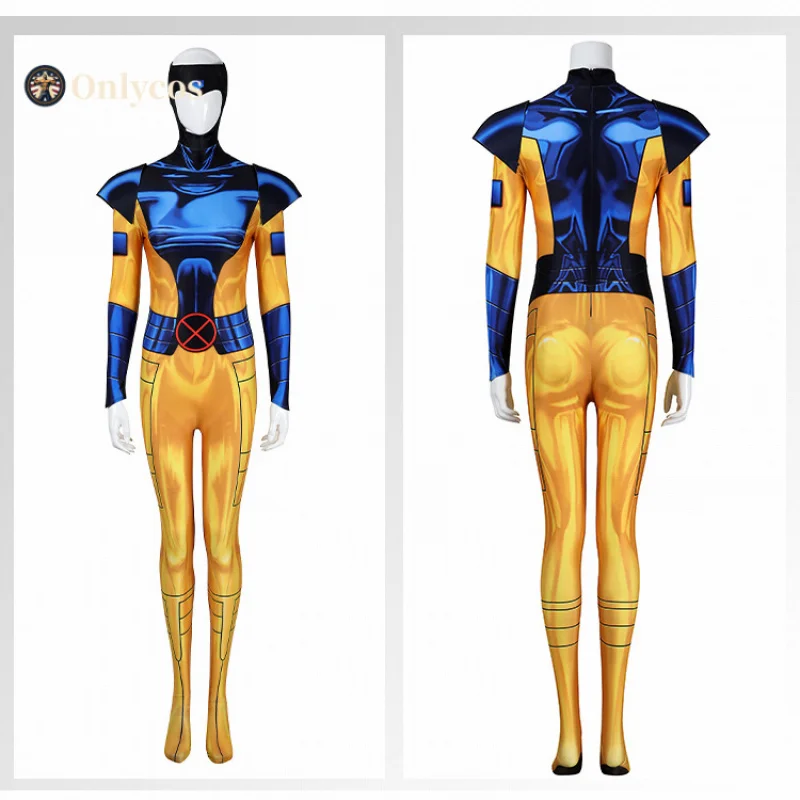 

X Cos мужской костюм Phoenixing 97 джинсовый серый костюм для косплея, комбинезон с капюшоном, фантазийная одежда, карнавальный костюм на Хэллоуин, Onlycos