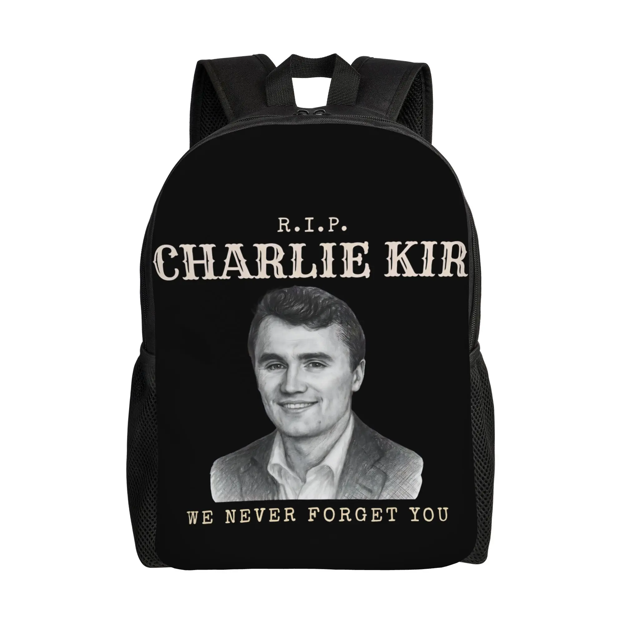 

Повседневный рюкзак RIP Charlie Kirk Memorial для школы, бизнеса и активного отдыха, рюкзак для настоящих патриотов, мужской и женский рюкзак для ноутбука, компьютера, холщовые сумки