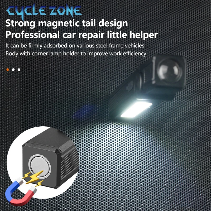 Powerful COB Flashlight Handheld Folding Lamp Camping Working Torch with Magnet Car Inspection Outdoor Red Warning Flash Lights