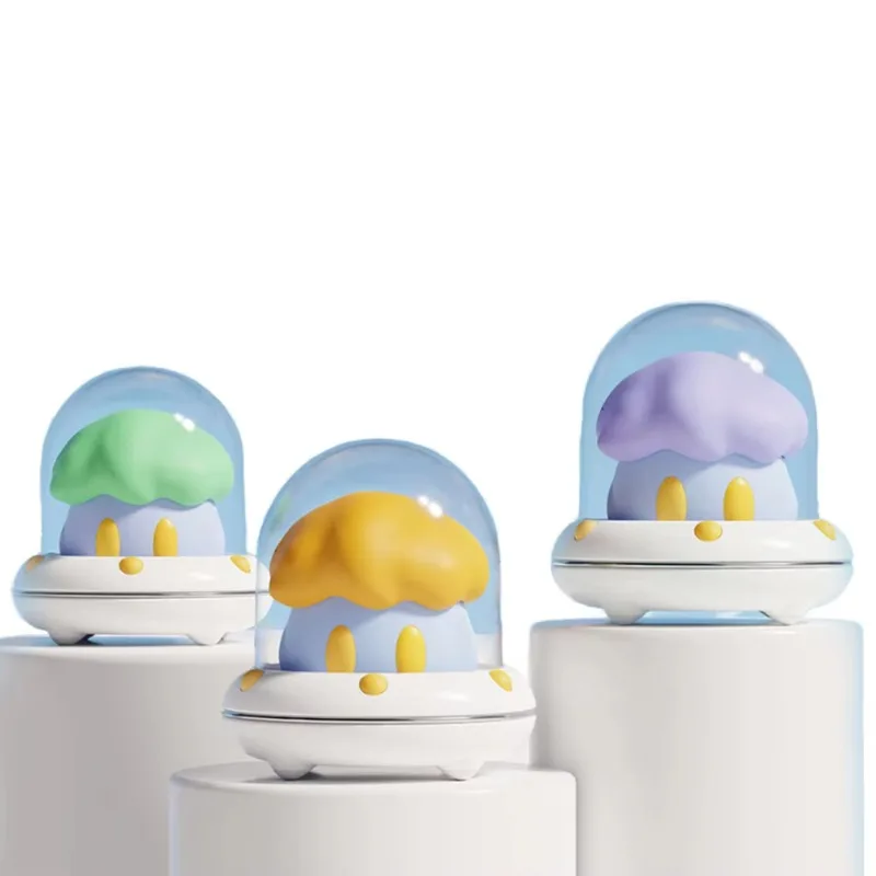 ضوء ومدلك متعدد الوظائف - شكل فطر، قاعدة شفط، 10 أوضاع اهتزاز، قابلة لإعادة الشحن عبر USB للديكور المنزلي #1