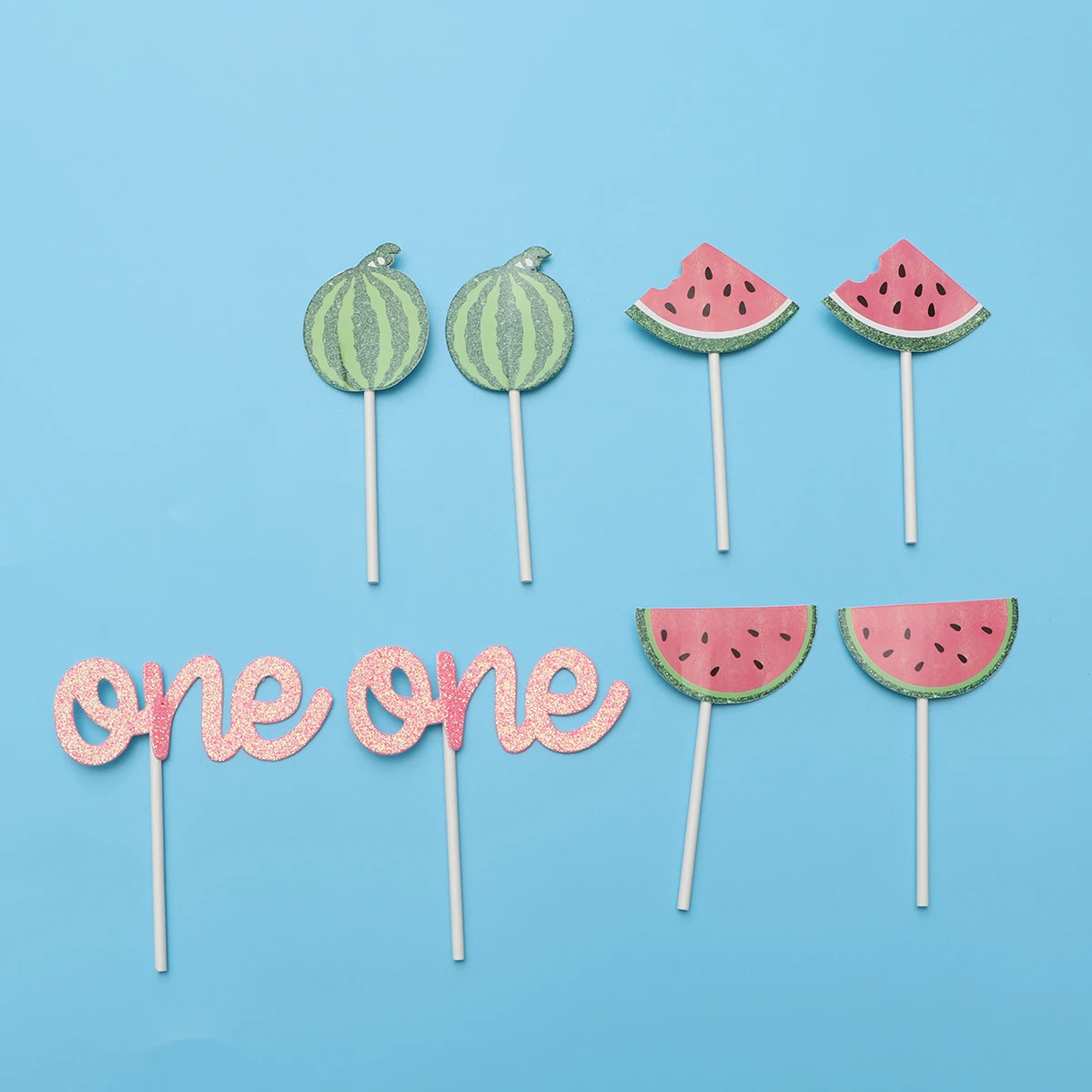 

28 Pcs Watermelon Themed Birthday Party Supplies Decorations Dessert Table Balloons naments Festive Atmosphere Sweet Treats