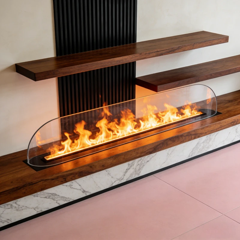 Easy Install Electric Decoration Interior Fireplace Fire Pit,Wall Mounted, 3D Mist Flame,fire Place for Living Room Electric