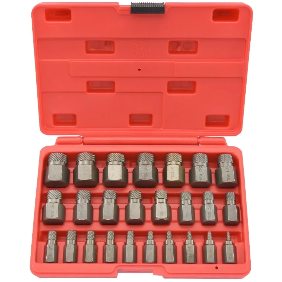 

04204A Hex-Head Multispline Screw and Bolt Extractor Set Easy-Out Screw Extraction Broken Bolt Remover Stripped Fastener Tool 1