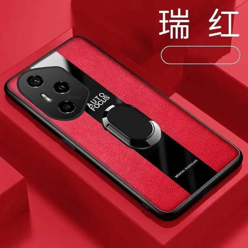 For Honor 400 Pro Global Case Stylish Porsche Style Leather Stand Skin-friendly Anti-fall Cover For Honor 400 Lite Funda