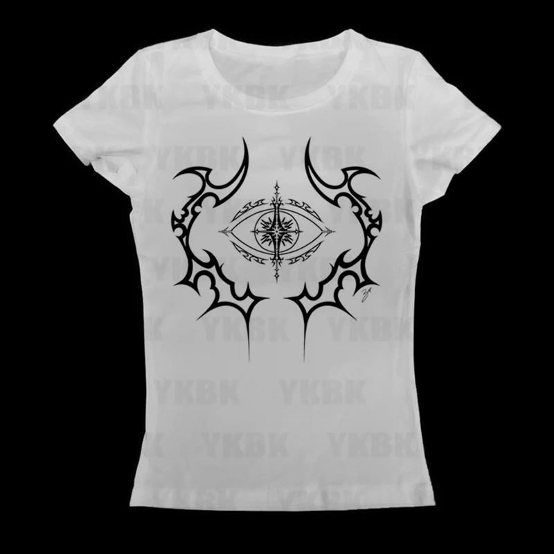 90er Jahre Vintage Casual Kleidung Weibliche Grafik T-Shirts Y2k Frau Kleidung Druck Frauen Harajuku Goth Trashy Y2k Tops Kleidung Emo Gothic