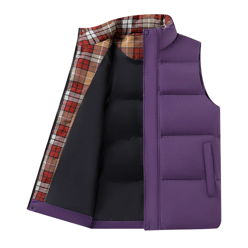 

Minsu High-Quality Two-Way Autumn Winter Vest for Men, Stylish and Trendy Sleeveless Jacket, Warm Vest for Teenagers, Sports Ves