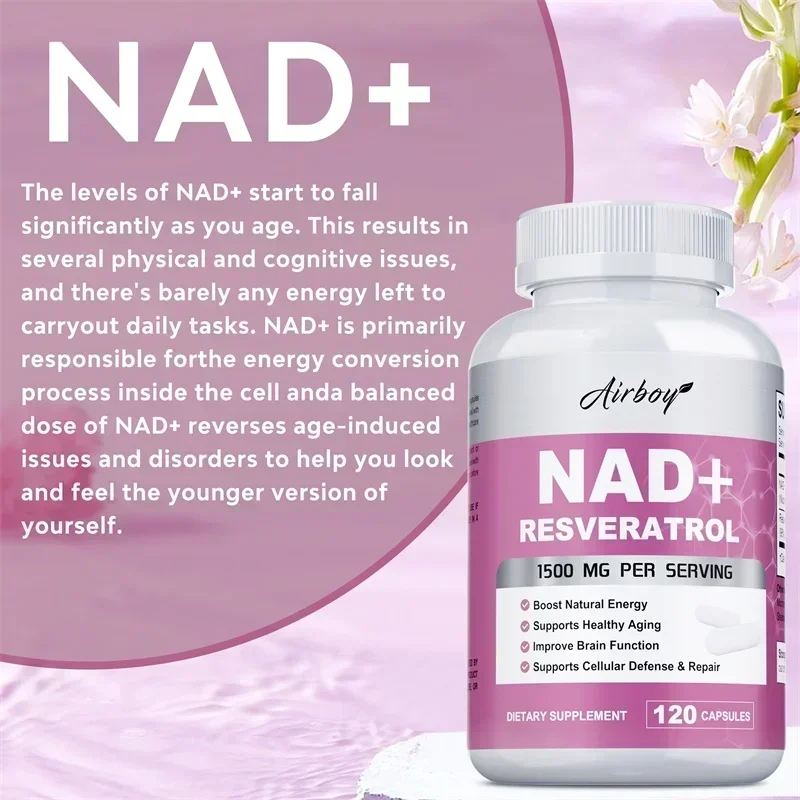 NAD+  Resveratrol - Anti-aging - Resveratrol Capsule Anti Aging ulasan dan harga