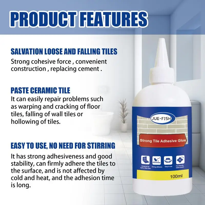 세라믹 접착제 수리 시공 접착제, 세라믹 및 타일용 순간 강력 접착제 100/260ml