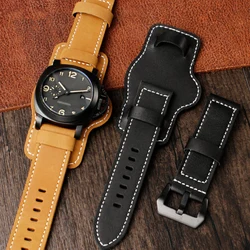 20 22MM 24MM 26MM Bracelet Cow Leather Watch Strap For Casio Fossil Panerai Rolex Bernie Base Men Tray Vintage Cowhide Watchband