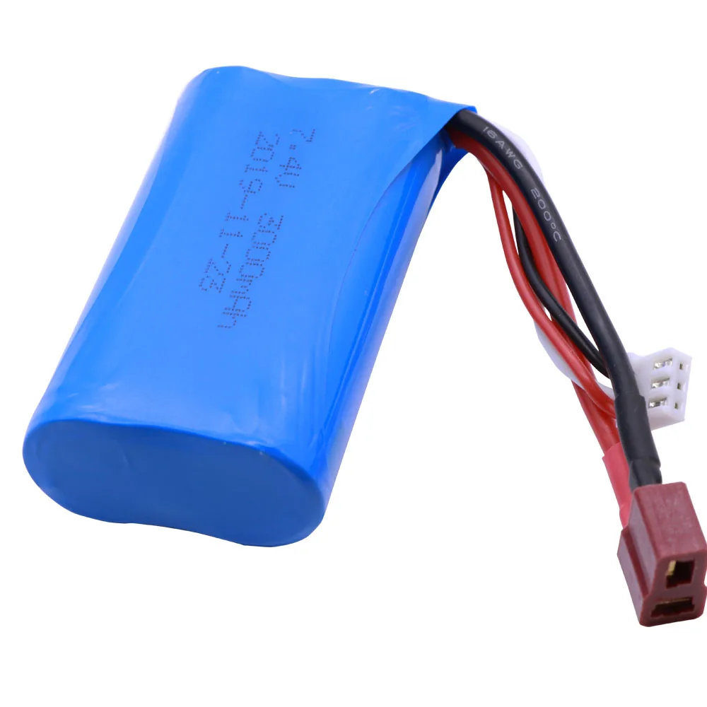 7.4V 3000mah lipo Battery 18650 2S T Plug for Q46 Wltoys 10428 /12428/12423 RC Car Spare Accessories 7.4V high capacity battery