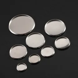 20pcs Stainless Steel Round Cameo Base Blank Bezel Tray Fit 18/20/25/30mm Cabochon for Jewelry Pendant Charms Making DIY