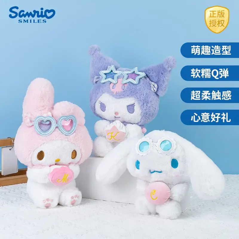 Sanrio Hello Kitty Kuromi Melody Cinnamoroll Wypchane zabawki Plushier Miękka poduszka do rzucania Pluszowe lalki Prezent urodzinowy dla przyjaciółki