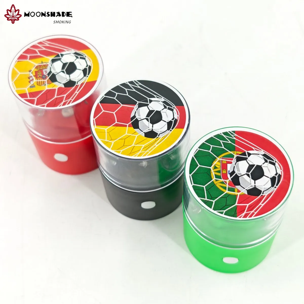 New Ortable Electric Herb Grinder USB Charging Mini Tobacco Crusher with Football Style Stickers Cigarette Accessory
