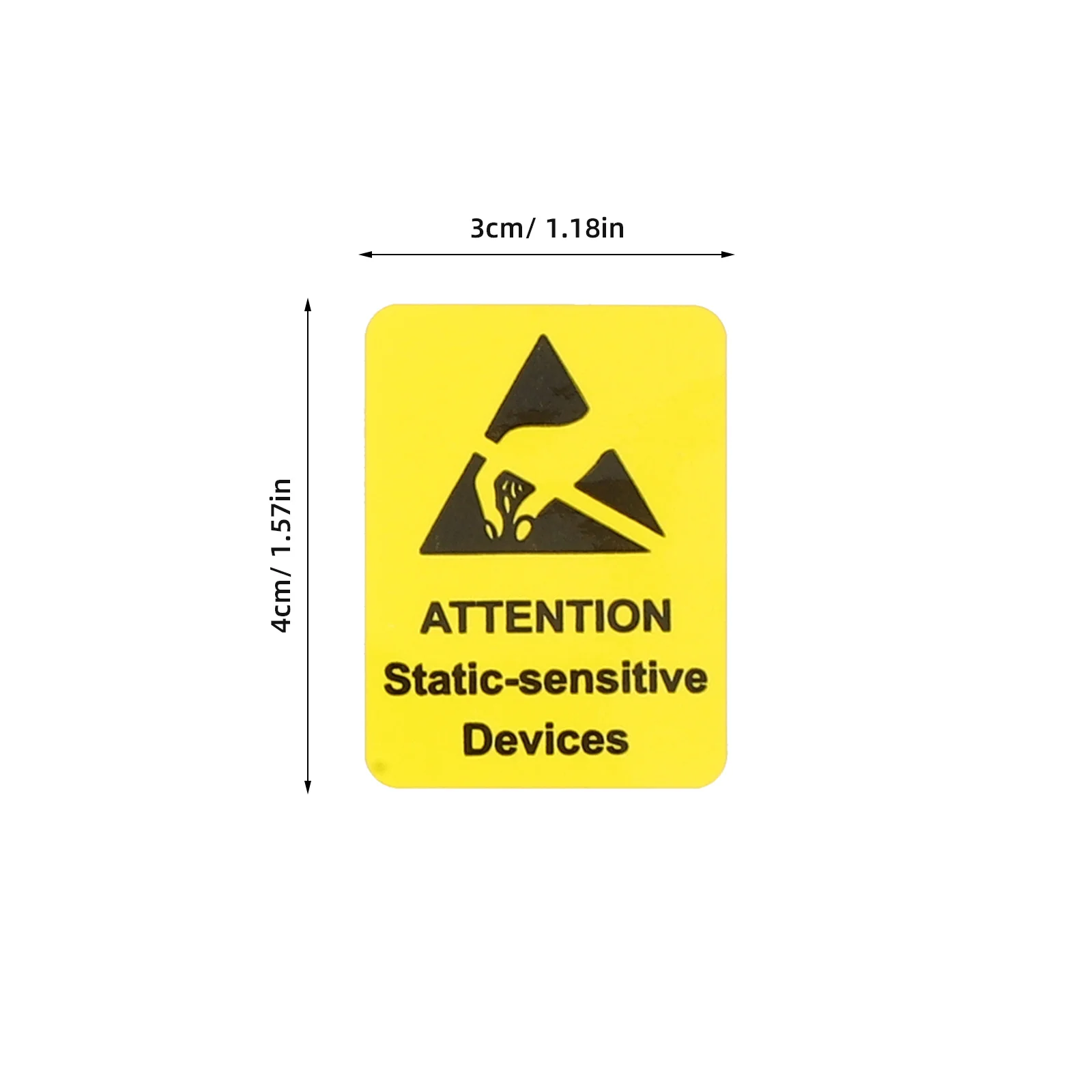 

100Pcs Anti-Static Warning Labels High Adhesion Safety Stickers No Touching Sign for Electrical Devices Factories