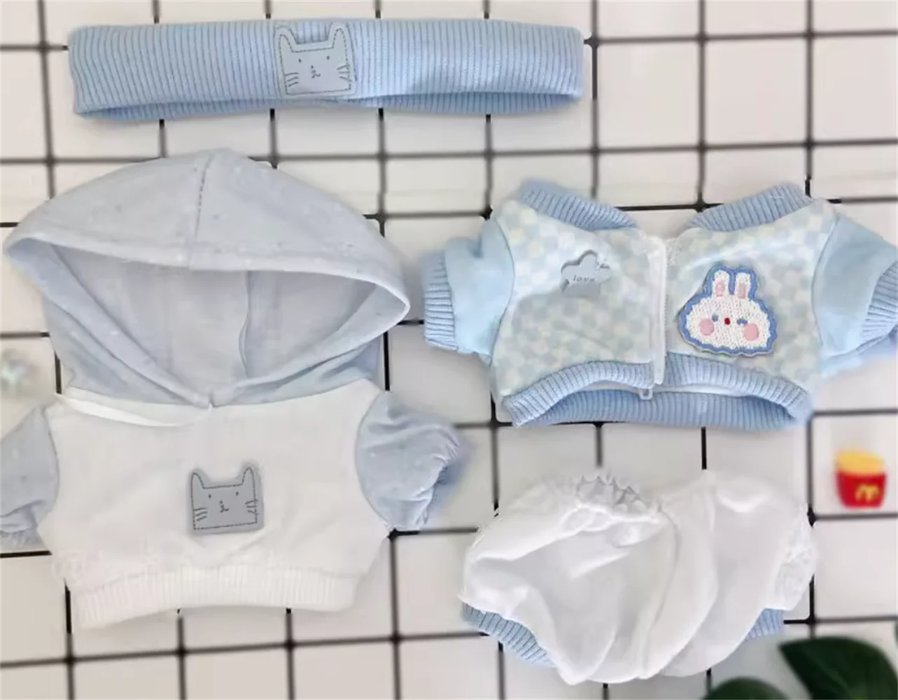 

Комплект одежды для кукол 20 см, повседневный костюм в стиле кролика, свитшот на молнии, для стандартных кукол.