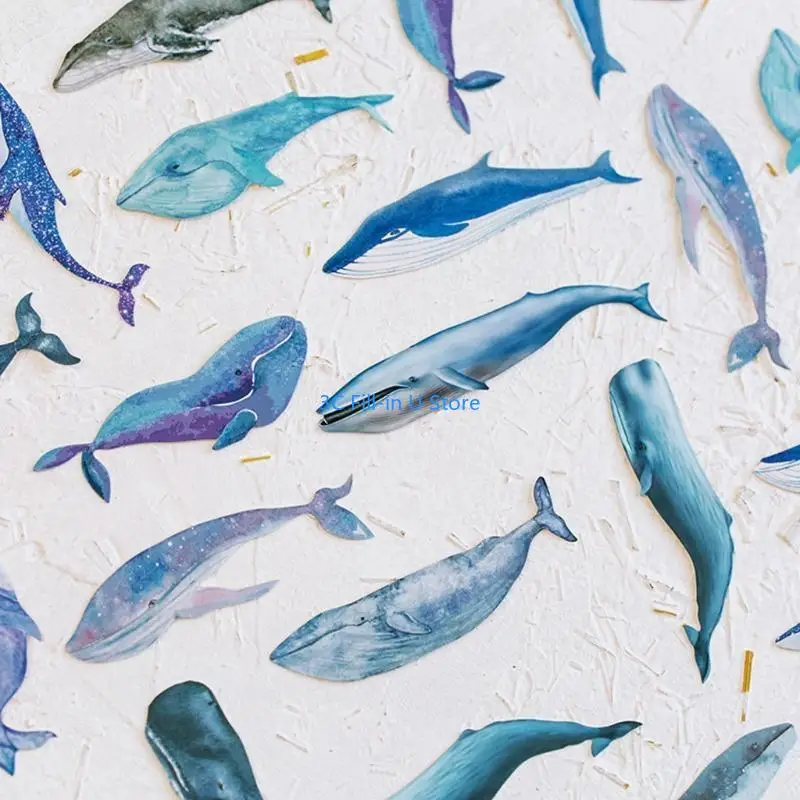 G8ta 30 PCs Papierwal Fisch Lesezeichen Teenager Jungen Mädchen Geschenke Buch Accessoires