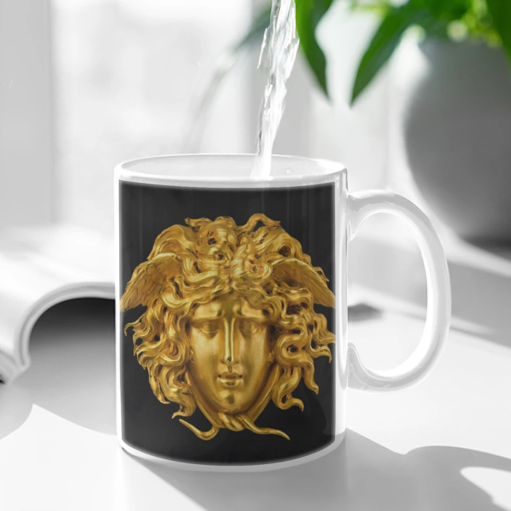 Nordic-Greek-Mythology-Halloween-Snake-Hair-Medusa-Head-Free shipping Ceramic Cup Coffee Oatmeal Breakfast Cup Creative Mug