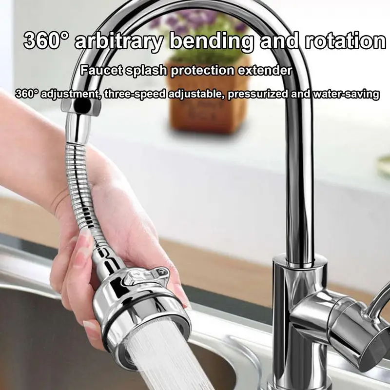 Kitchen Faucet Aerator 360 Degree Swivel Sink Tap Sprayer Head 3 Modes Anti-Splash Tap Nozzle For Bathroom Kitchen Sink Faucet