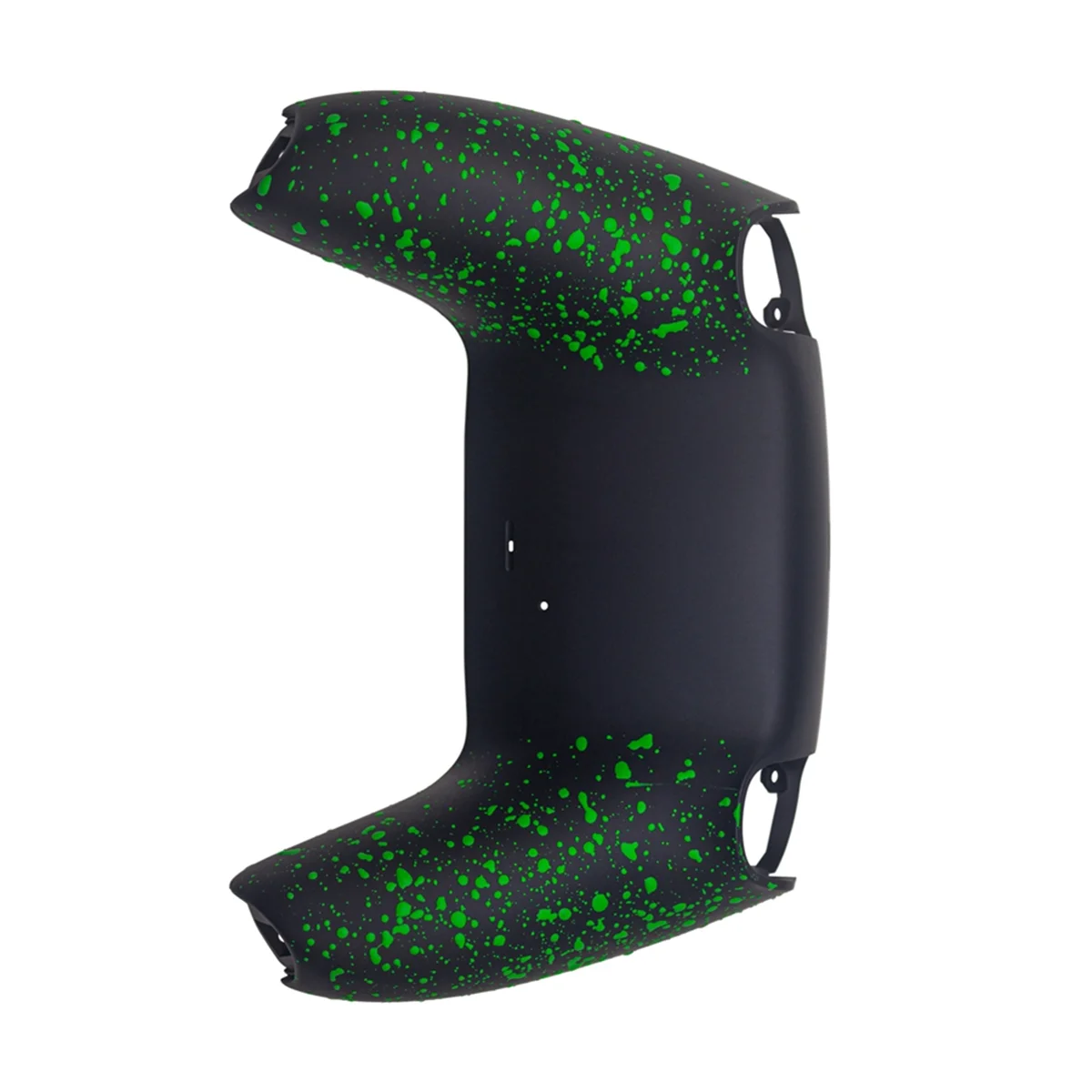 SMIEA Bottom Back Shell Non-Slip Rear Housing Game Improvement Replacement Parts for PS5 Controller Black&Green