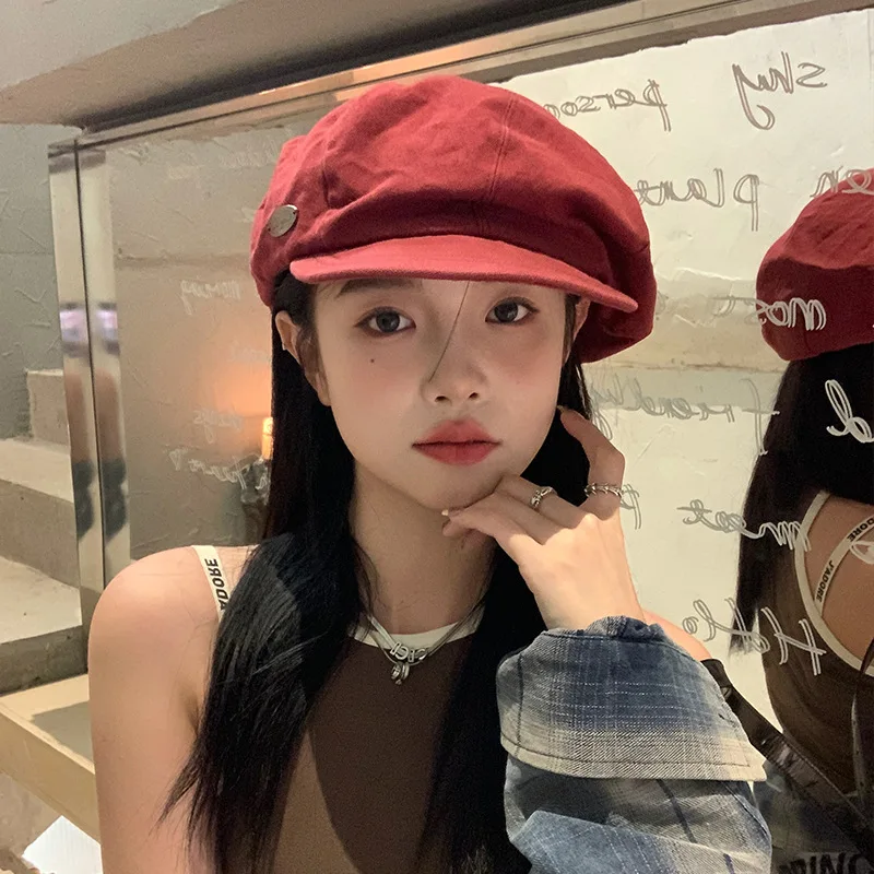 بسيطة سحابة مثمنة قبعة المرأة رئيس كبير قبة على شكل قصيرة إيف قبعة صغيرة الوجه تنوعا موزع الصحف منقار البط قبعة 4m783