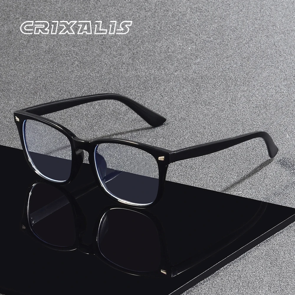 Klassische Vintage Quadratische Frauen Anti Blau Licht Brillen Mode Mann Brille Brillen Ray Computer Spiel Gläser Blight Schwarz