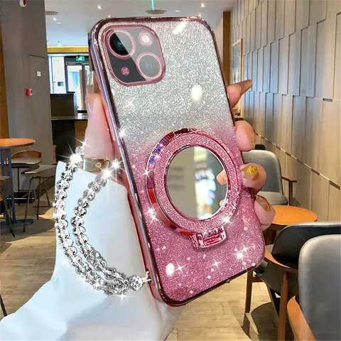 Redmi Note12 Kristallarmband Spegel Telefonhållare Fodral För Xiaomi Redmi Note 12 Pro Plus 12S 11S 10S 9S 9 8 7 Pro Glitter Skal 8 best sales Redmi Note 8 Pro-fodral - №5