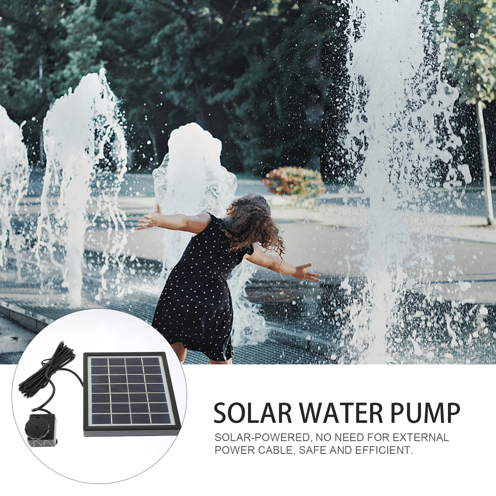 

Premium Solar Pond Pump Outdoor Solar Fountain Easy Install No Cable Needed Efficient Safe for Garden Pool Fountains 1Set