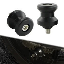 For Kawasaki Yamaha KTM M10 10mm Motorcycle Swing Arm Spools Screws Sliders Swingarm Stands Bobbins POM Plastic Black 1 Pair