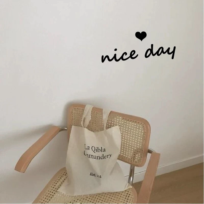 Nice day Vinyl Wall Sticker Living Room Girls Bedroom Home Mirror Decoration Decals Art English Alphabet Stickers Wallpaper