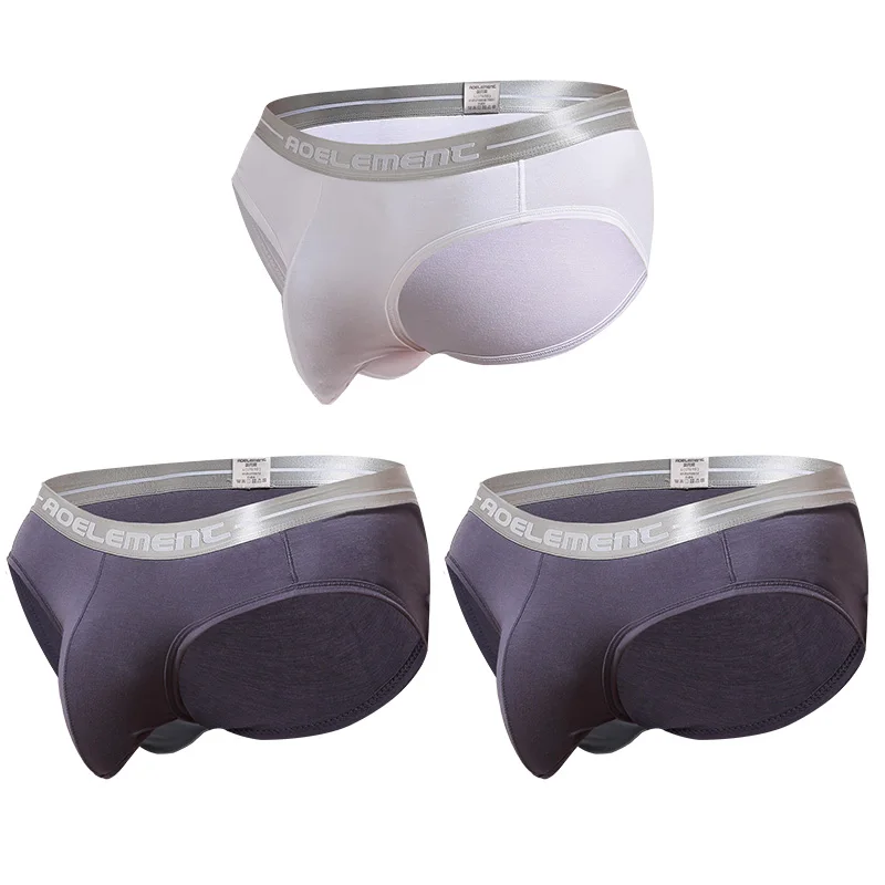 

3 шт., модальное капсульное подъемное U-выпуклое мужское нижнее белье, пуля, отдельные трусы из ледяного шелка, капсульные трусы