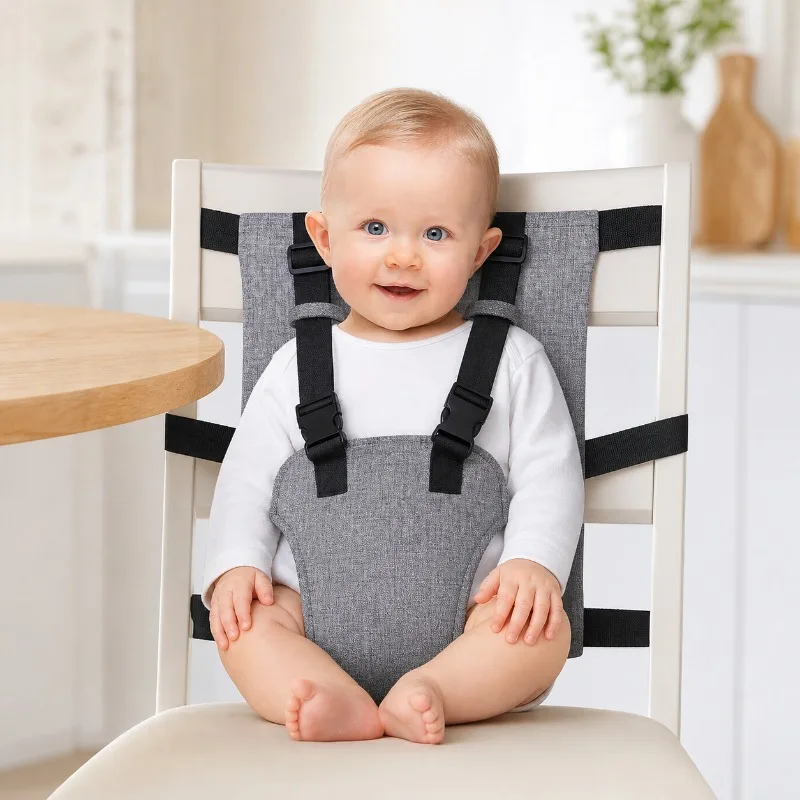 Adjustable Safe Protection Kid Dining Chair Seat Belt Portable Travel Harness Tie Guard for Baby Feeding High Chair Accessories