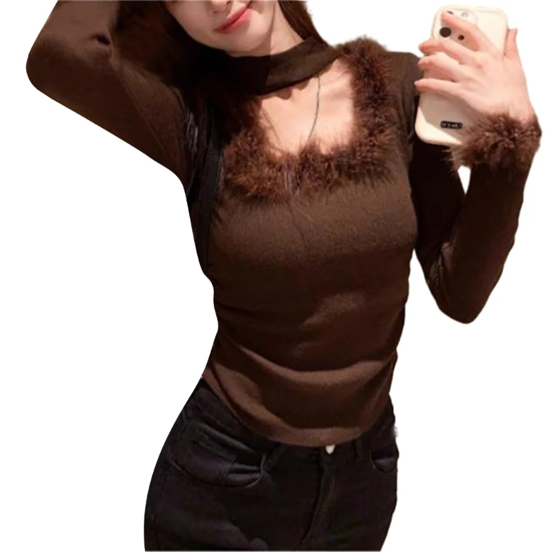 

Soft and Warm Knit Sweater with Neck Collar Perfect for Casual Outings and Date Drop Shipping