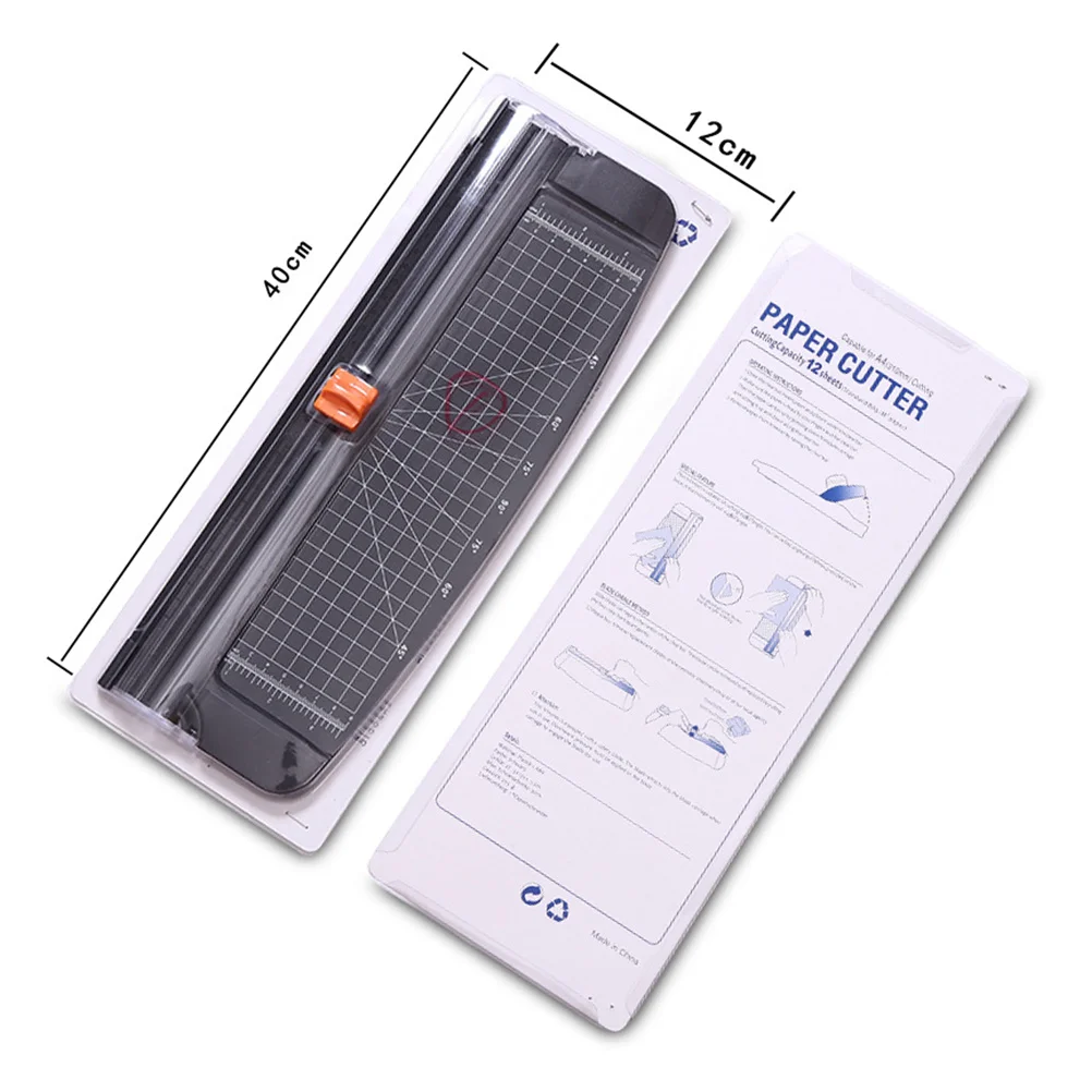 1pc Paper Cutter A4 Heavy Duty Gridded Base Adjustable Safety Lock Cutting For Home Office School Craft Projects Paper Trimmer