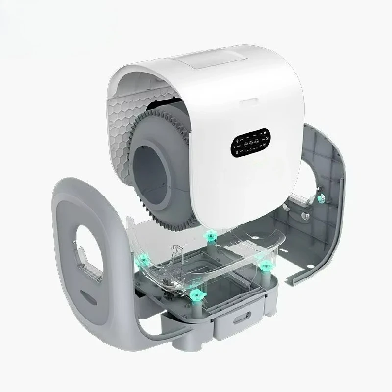 

Smart Automatic Plastic Litter Box with Weight & Infrared Sensors Multi-Cat Use Odor Control 18kg for Retailers