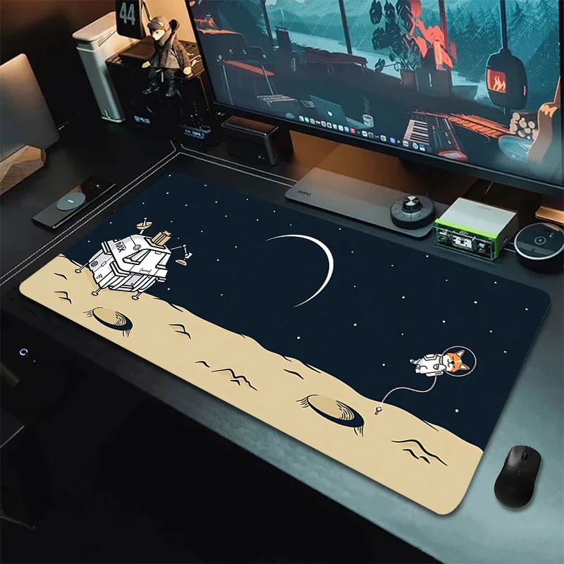 Aurora Xxl Mouse Pad Gamer Landing Lunar Mauve Computer Offices Pc Cabinet Desk Mat Keyboard Mousepad Gaming Accessories Large