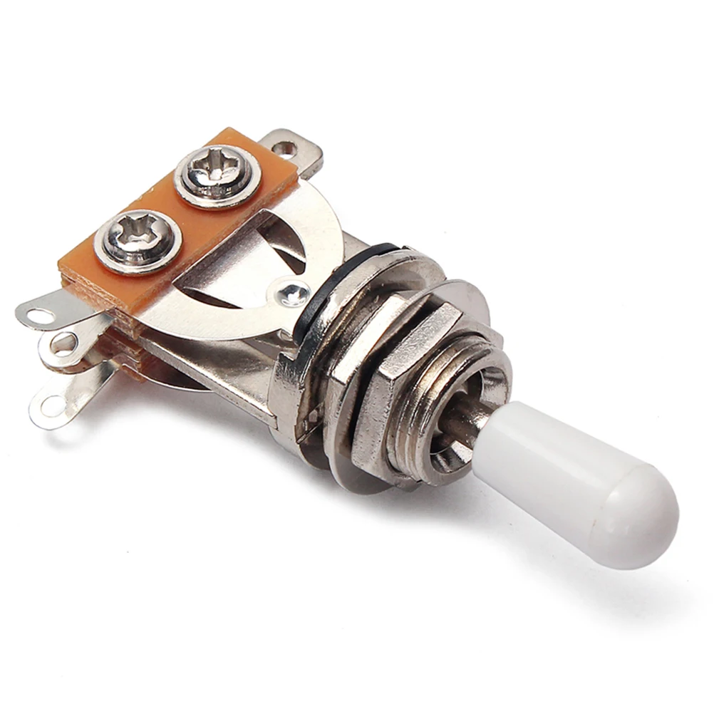 

2pcs 3-Way Toggle Switch Electric Guitar Pickup Selector White 3 Way Guitar Parts Replacement For Electric Guitars Durable No