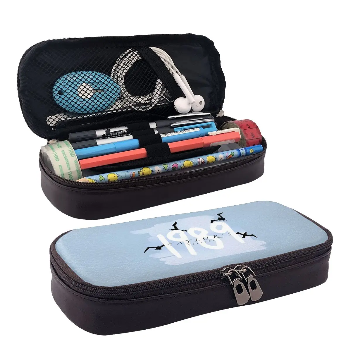 1989 Taylor's Version Leather Pencil Case for Studen Gifts Pen Box Pencil Bag Stationery Supplies Pen Holder Bag