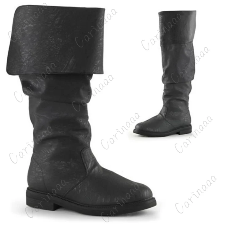 Średniowieczni mężczyźni rycerz książę Cosplay gotyckie Retro Punk skórzane buty Halloween karnawał etap rekwizyty na przyjęcia buty Elf Vintage Boot