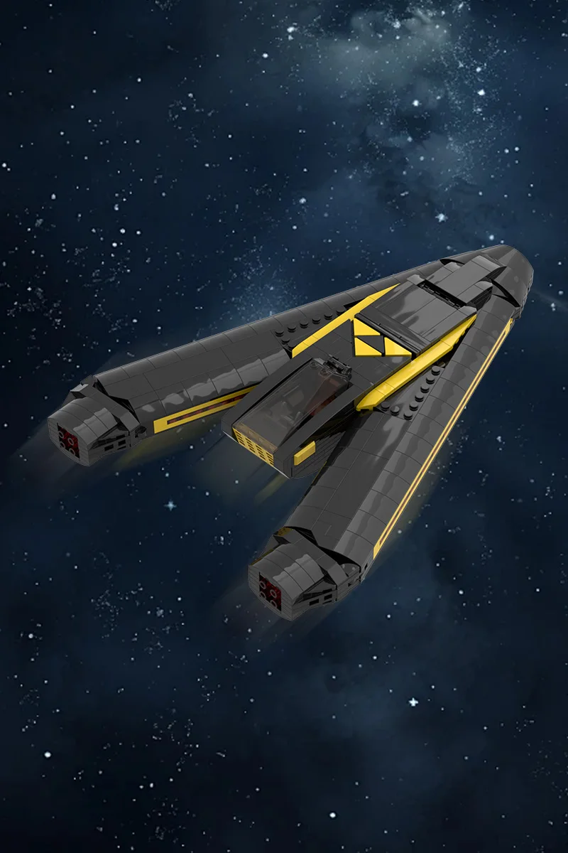 Moc blacktron interceptor tijolos modelo espaço guerra blacktron interceptor nave espacial blocos de construção montagem brinquedos crianças presentes diy