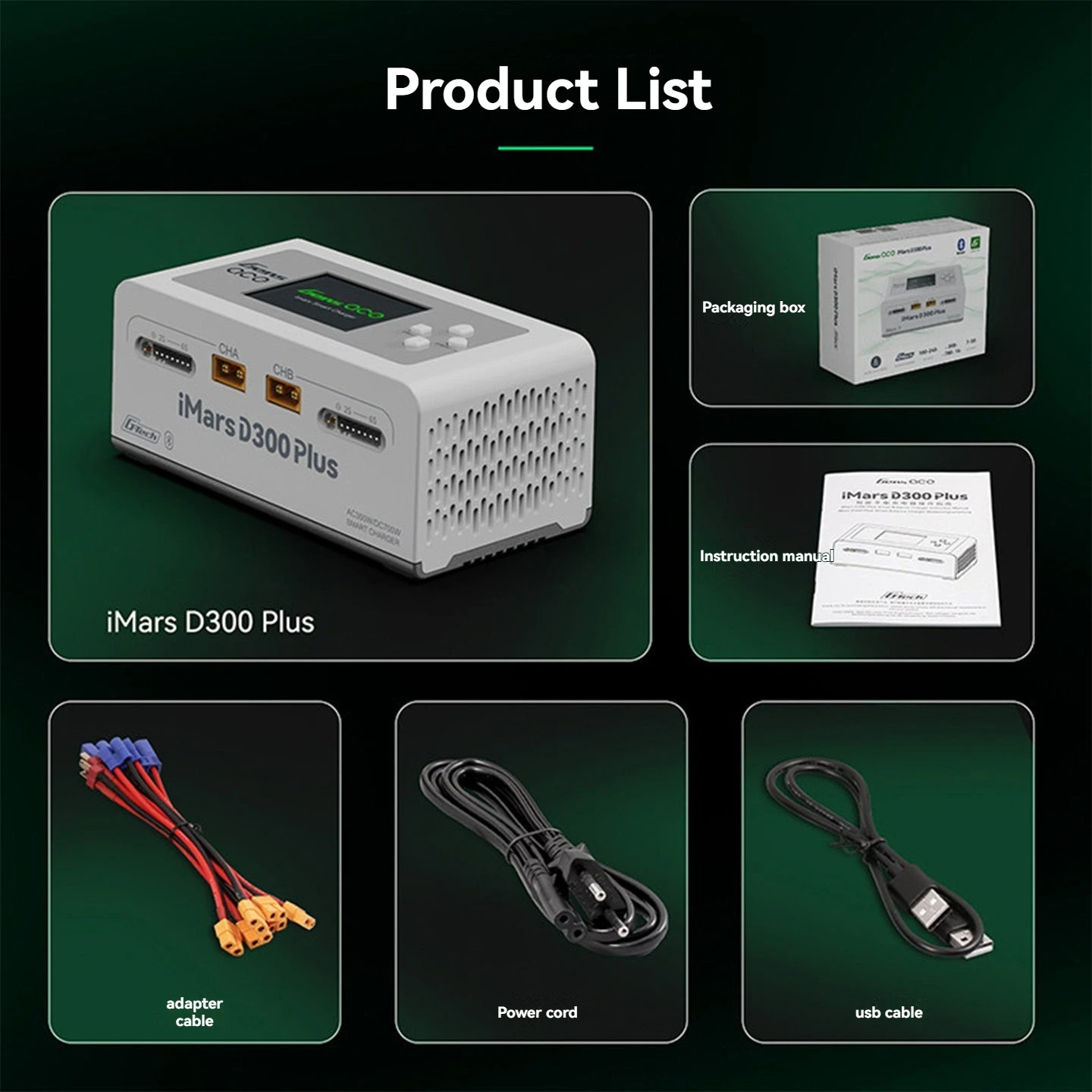 Geshi D300 Plus DC700W AC300W 6S lithium battery intelligent balanced charger with Bluetooth APP support