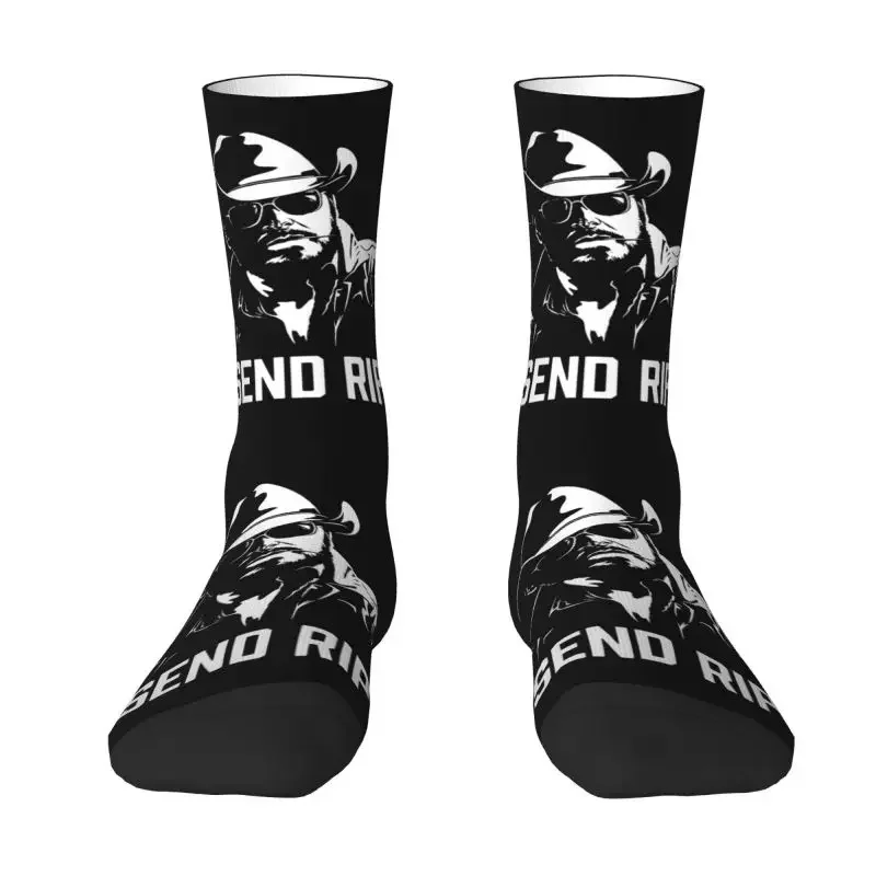 Fashion Printed Yellowstone Send Rip Socks for Men Women Stretchy Summer Autumn Winter Crazy Crew Socks