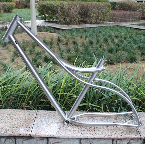 Titanium Light Weight MTB Frame Thru Axle 148X12mm Disc Brake Girder Frame Fat Bike 26/29er