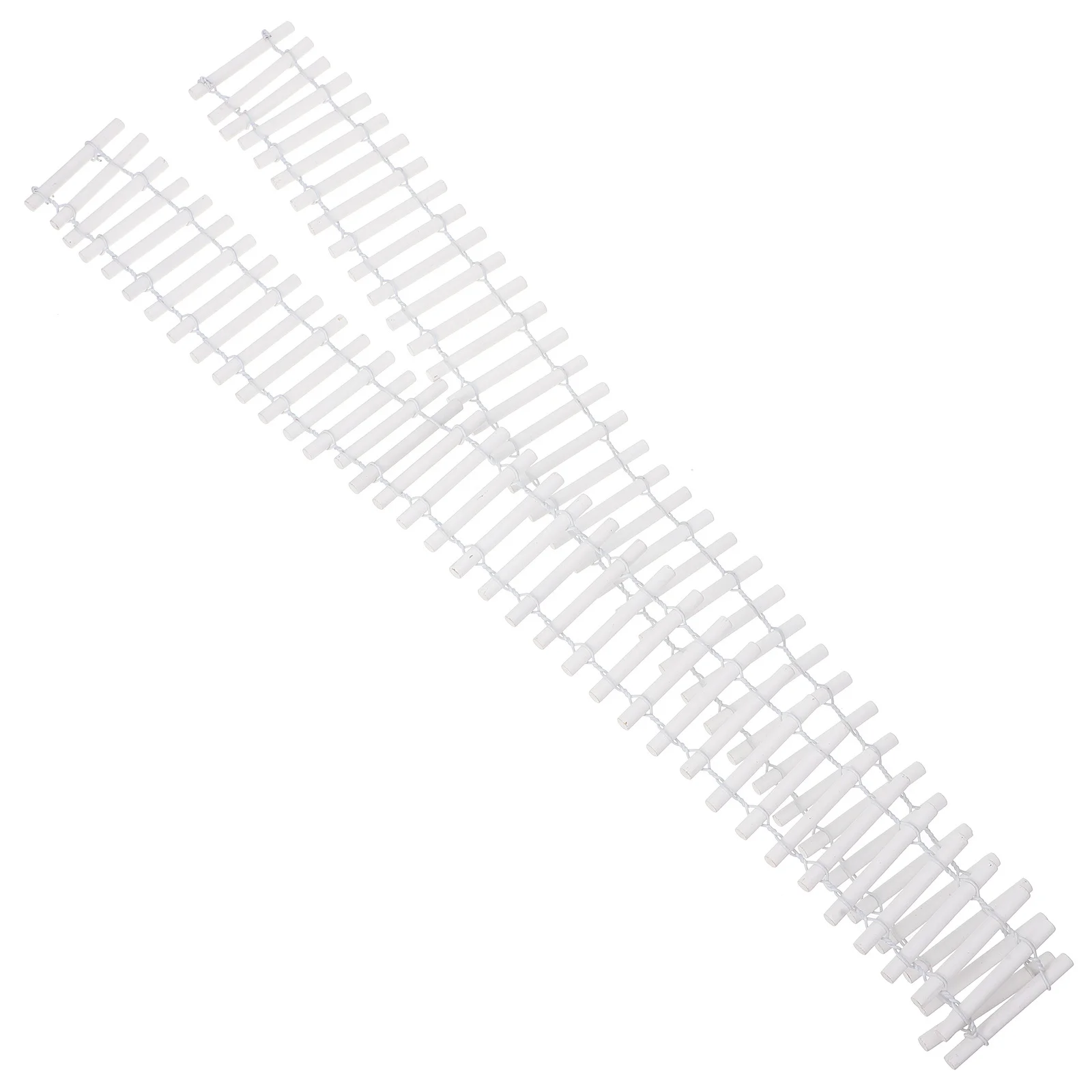 سياج خشبي صغير أبيض ديكور سياج صغير DIY حديقة مصغرة المناظر الطبيعية الصغيرة أشياء مصغرة ديكور المزرعة وهمية #5